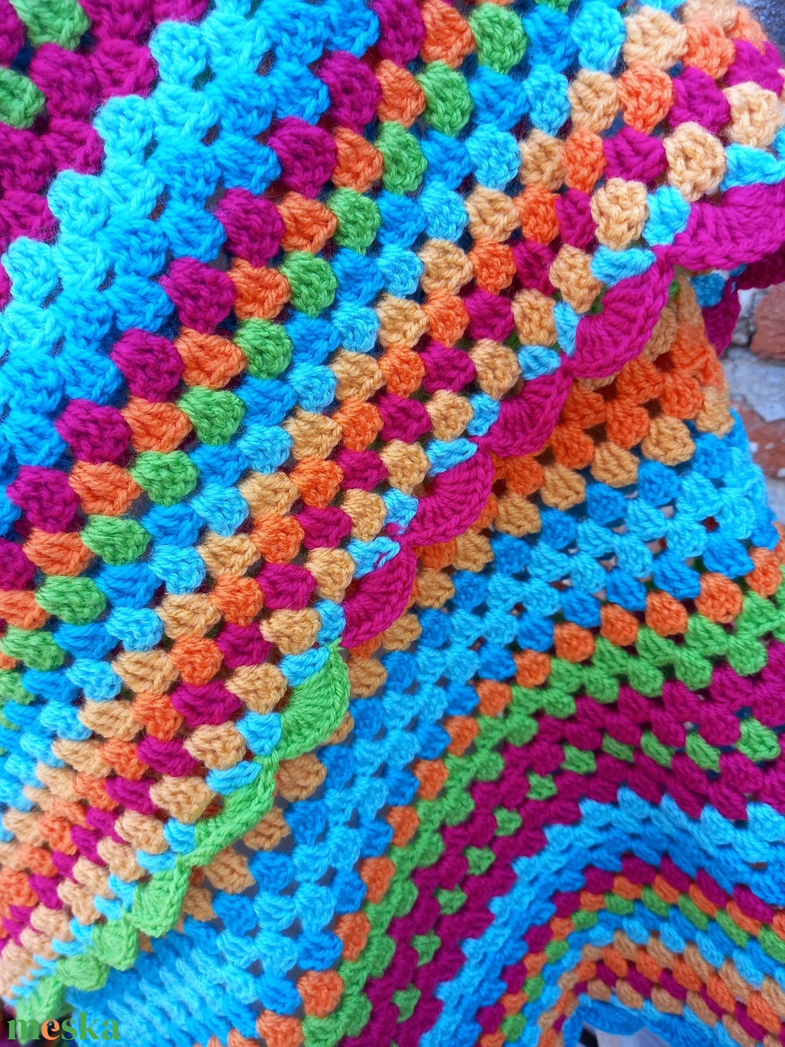 Fuerteventura Horgolt vállkendő - háromszög alakú  - ruha & divat - sál, sapka, kendő - vállkendő - Meska.hu