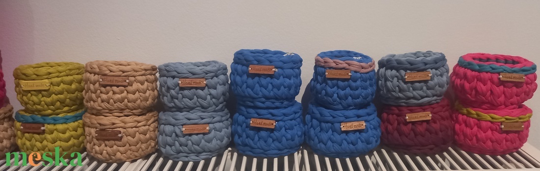 Picur polófonalból horgolt tároló - ajándékozáshoz - otthon & életmód - tárolás & rendszerezés - tárolókosár - Meska.hu