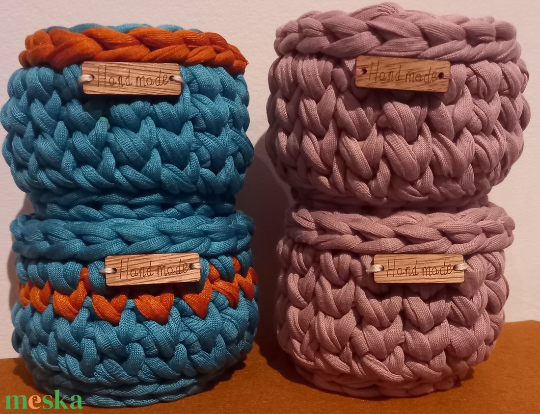 Picur polófonalból horgolt tároló - ajándékozáshoz - otthon & életmód - tárolás & rendszerezés - tárolókosár - Meska.hu