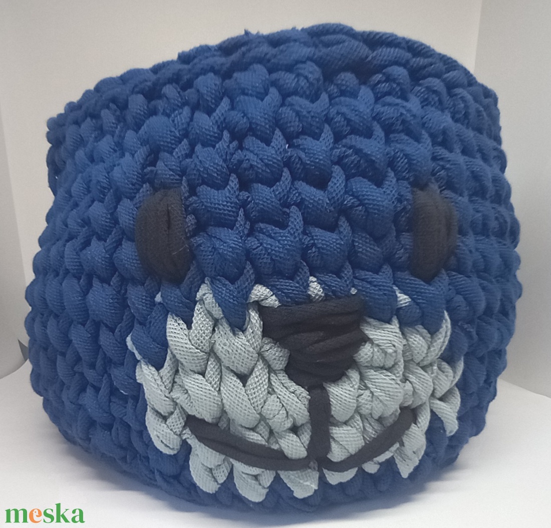 MACKÓ polófonalból horgolt tároló  - otthon & életmód - tárolás & rendszerezés - tárolókosár - Meska.hu