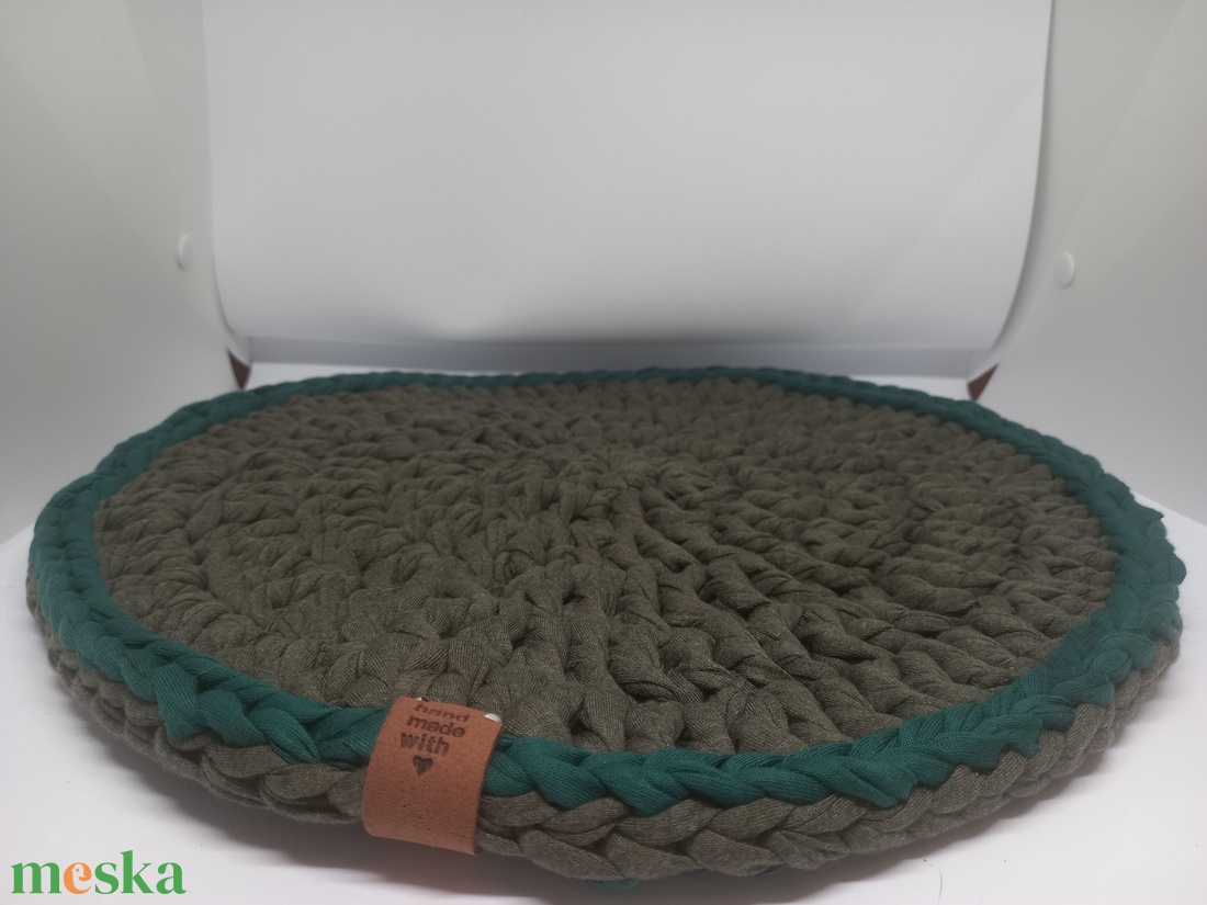 Tányéralátét  szett  -vadászzöld - táska & tok - kézitáska & válltáska - válltáska - Meska.hu