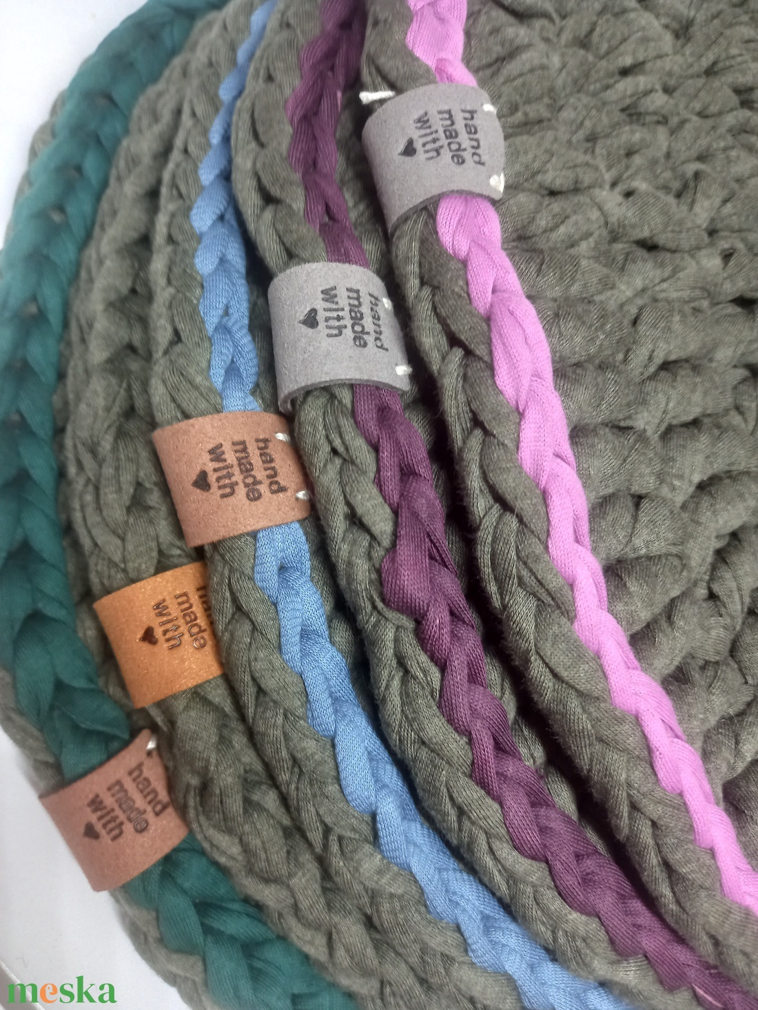 Tányéralátét  szett  -vadászzöld - táska & tok - kézitáska & válltáska - válltáska - Meska.hu