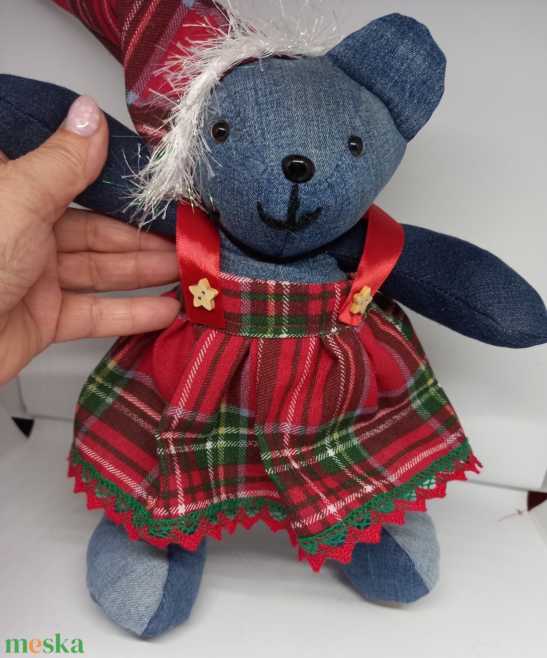 Karácsonyi Mackólány - játék & sport - plüssállat & játékfigura - maci - Meska.hu