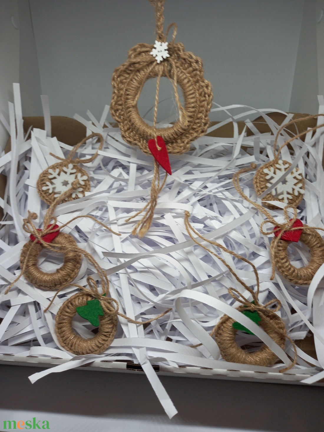 Karácsonyi dísz - szett - otthon & életmód - tárolás & rendszerezés - tárolókosár - Meska.hu