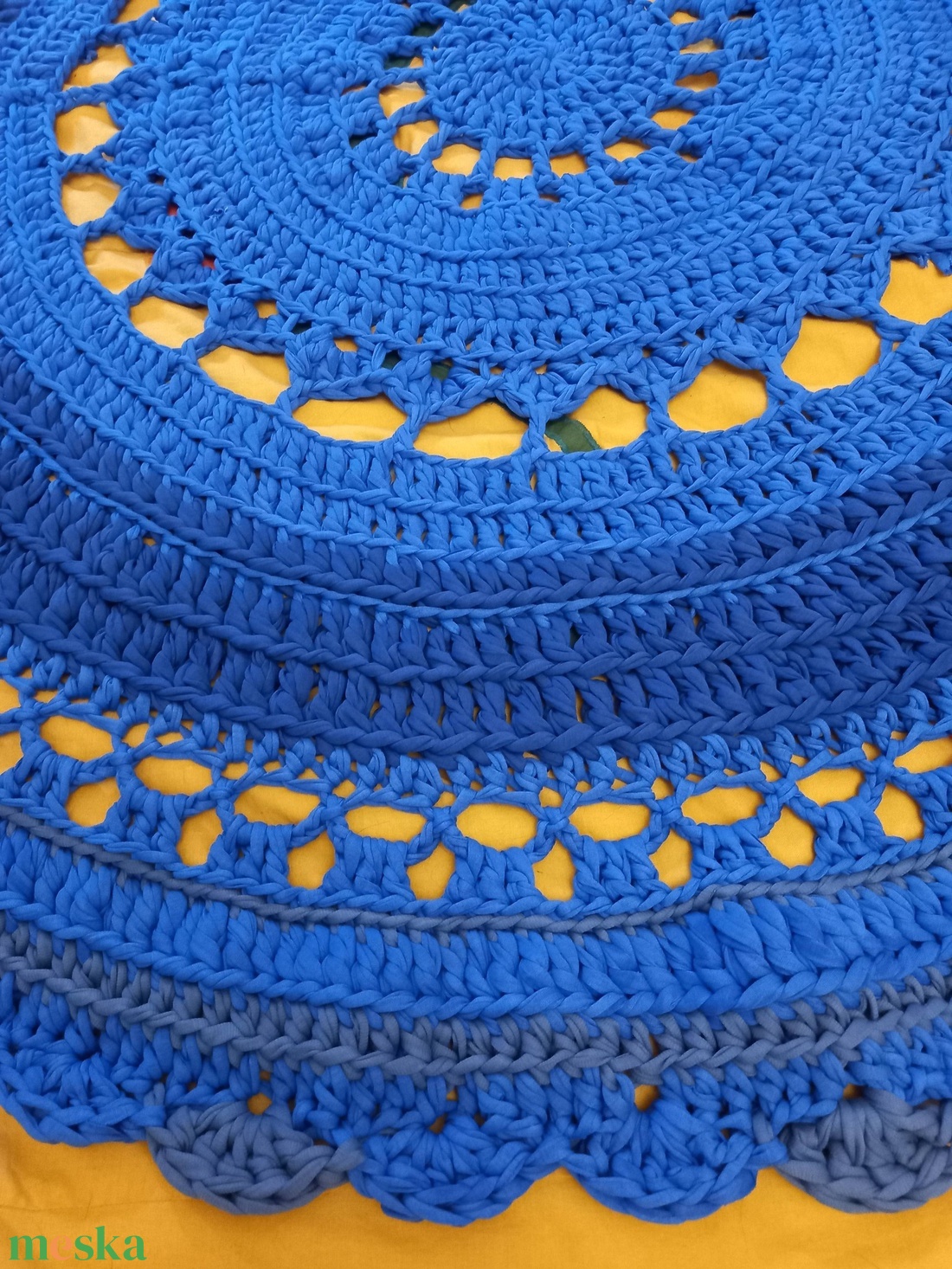 CSODAKÉK horgolt kerek szőnyeg  - otthon & életmód - tárolás & rendszerezés - tárolókosár - Meska.hu