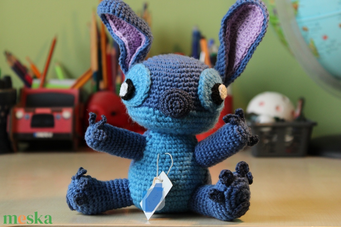Stitch,horgolt amigurumi figura - játék & sport - plüssállat & játékfigura - kutya - Meska.hu Stitch,horgolt amigurumi figura - játék & sport - plüssállat & játékfigura - kutya - Meska.hu
