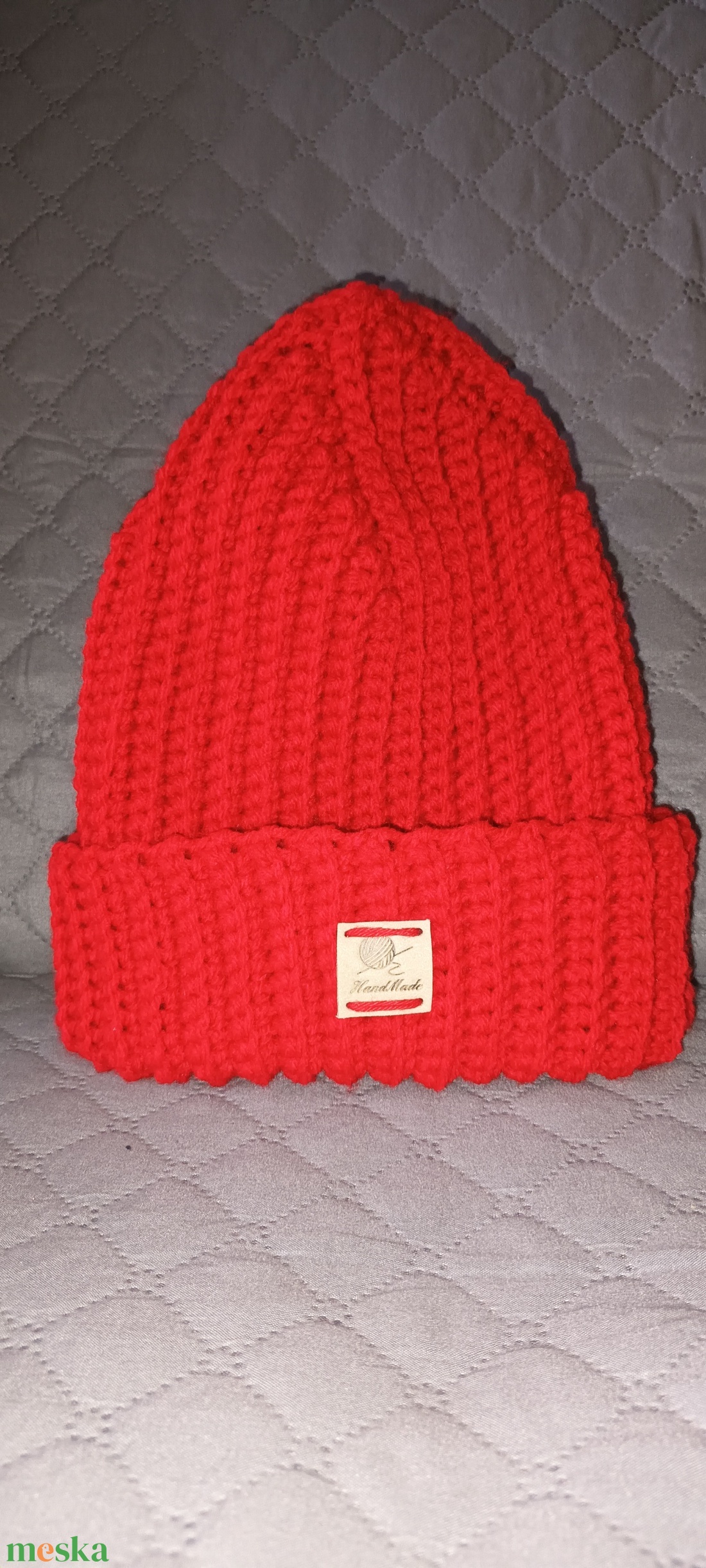 Férfi bordázott sapka horgolt - ruha & divat - sál, sapka, kendő - sapka - Meska.hu