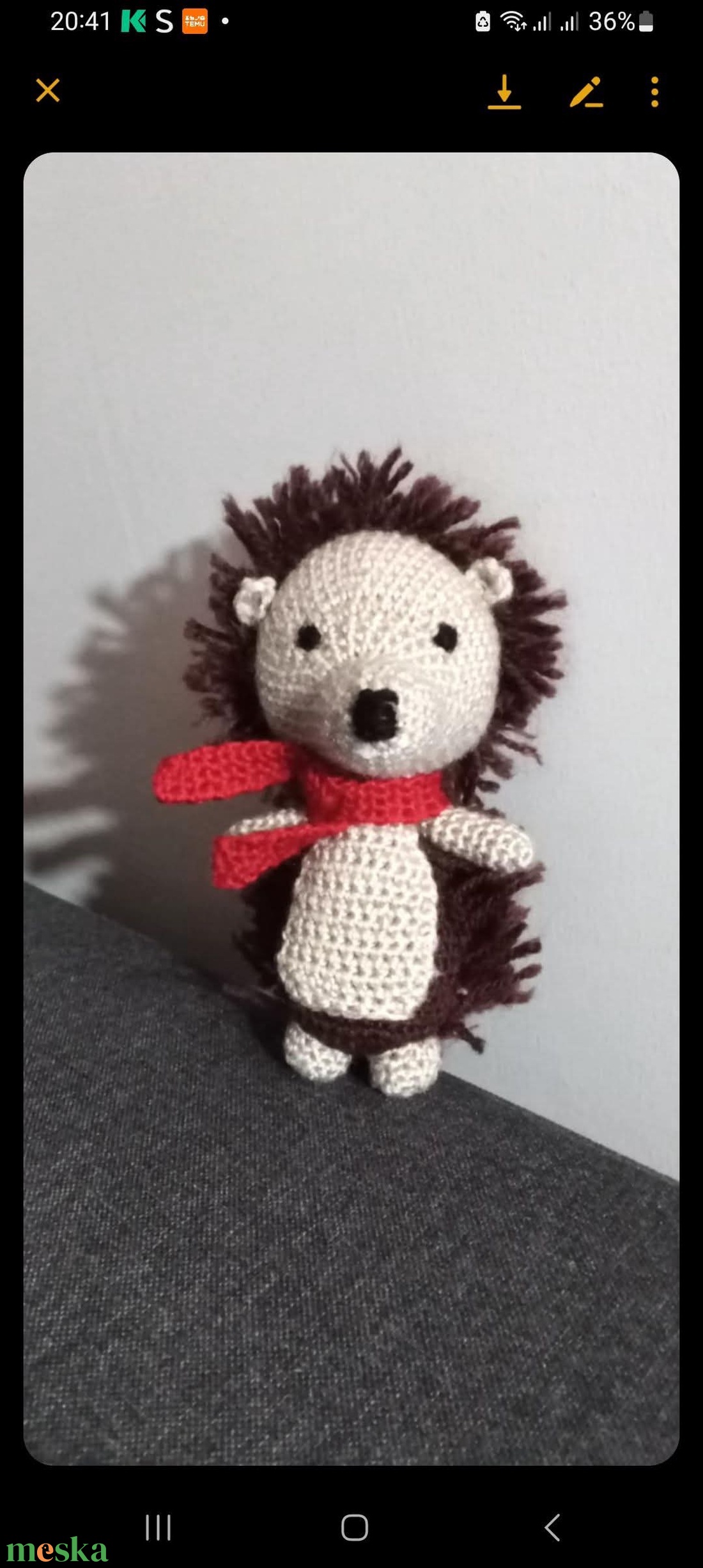 Sün - játék & sport - plüssállat & játékfigura - süni - Meska.hu