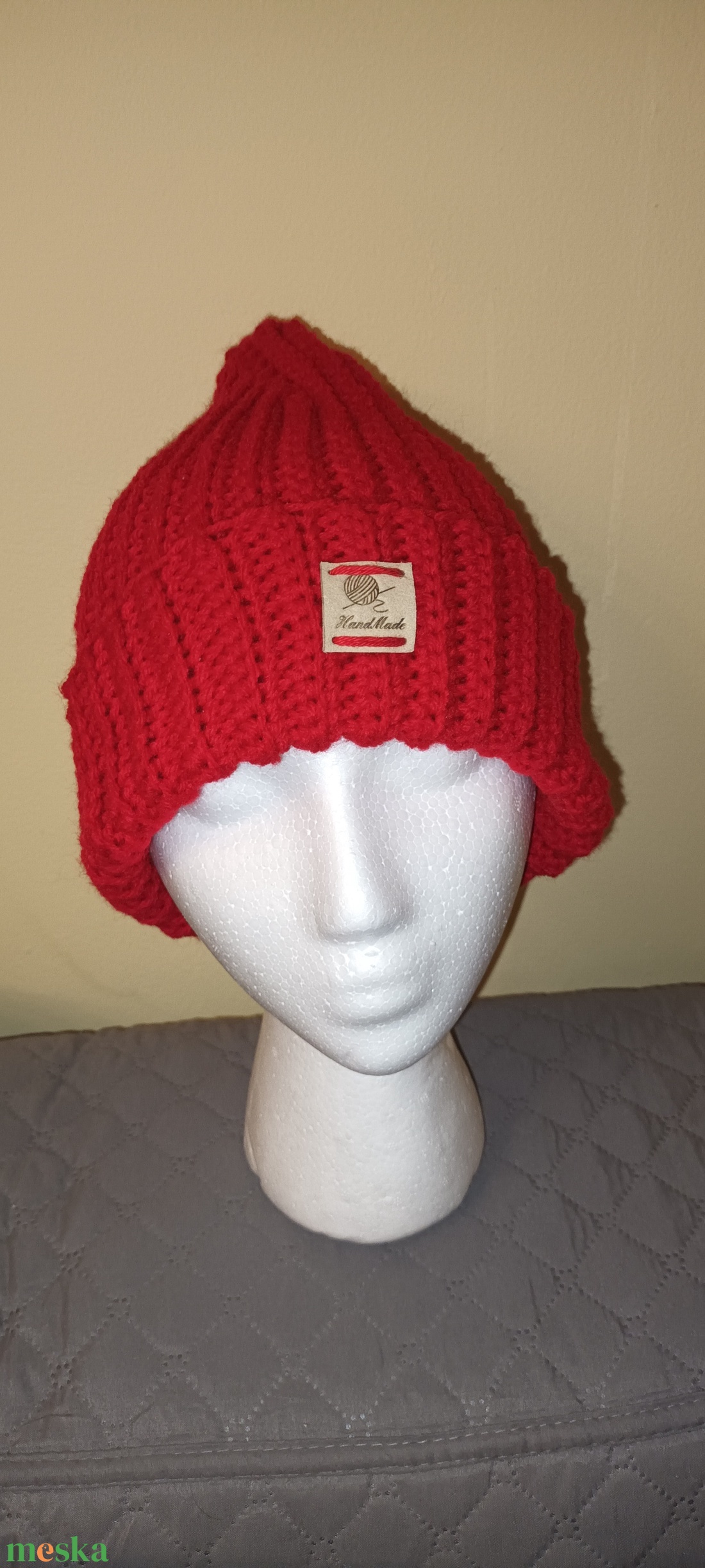 Férfi bordázott sapka horgolt - ruha & divat - sál, sapka, kendő - sapka - Meska.hu