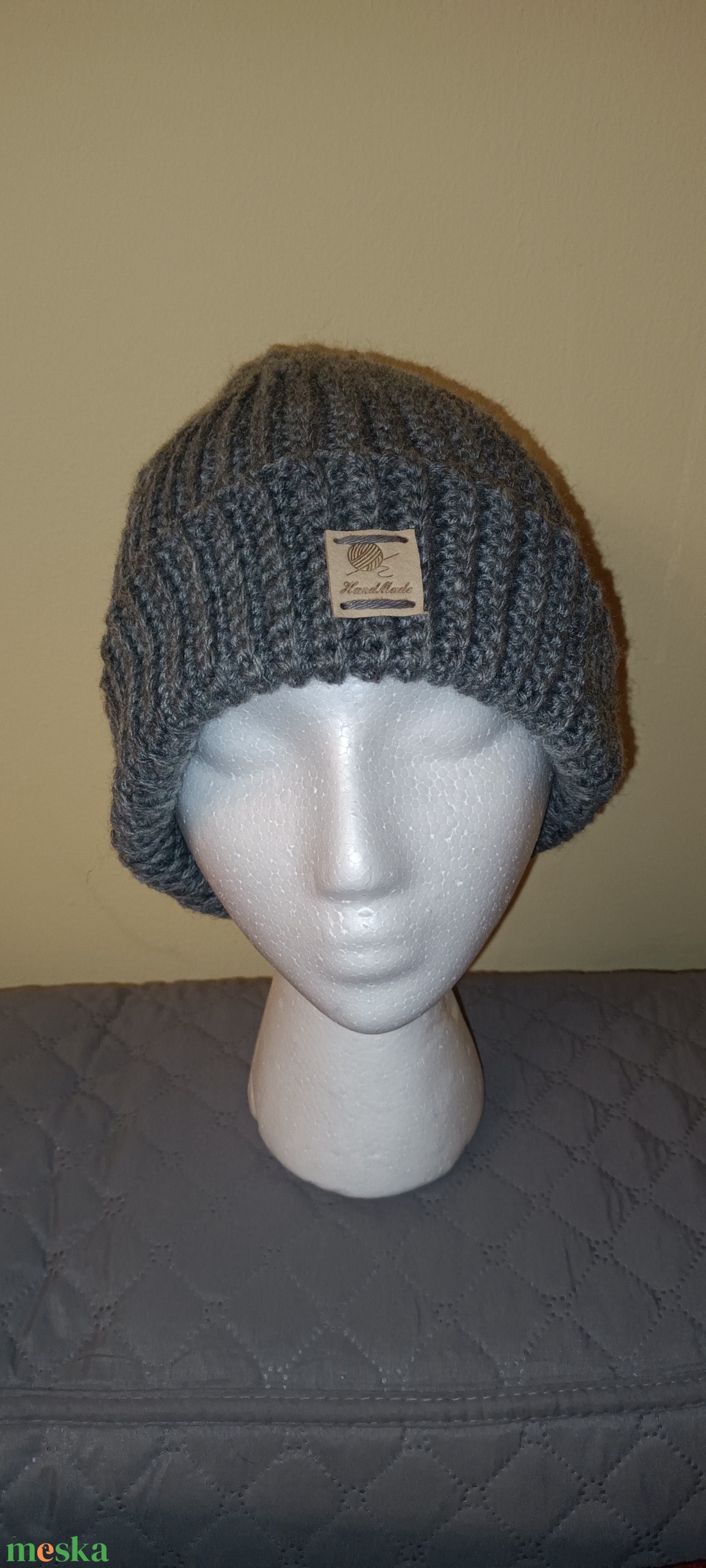 Férfi bordázott sapka horgolt - ruha & divat - sál, sapka, kendő - sapka - Meska.hu