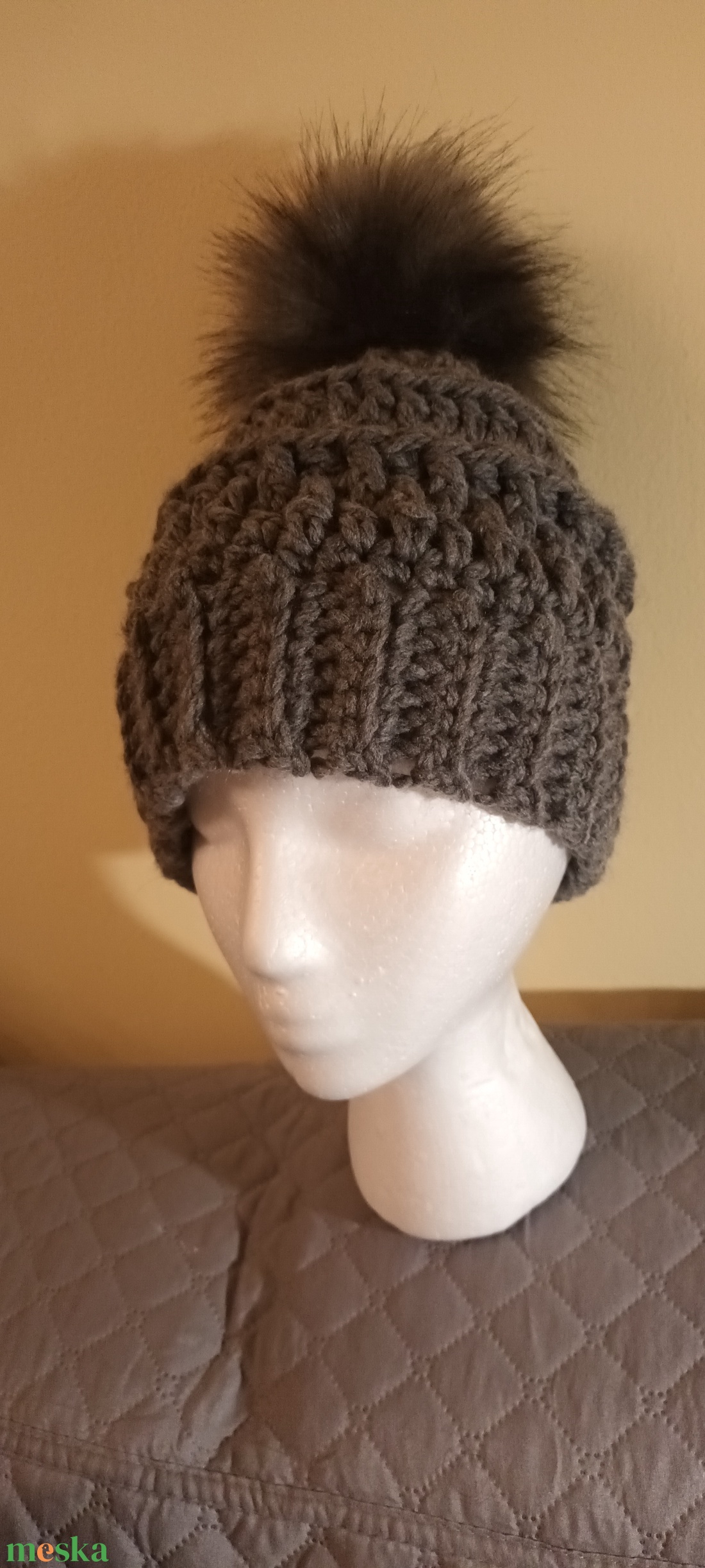 Felnőtt női horgolt sapka - ruha & divat - sál, sapka, kendő - sapka - Meska.hu