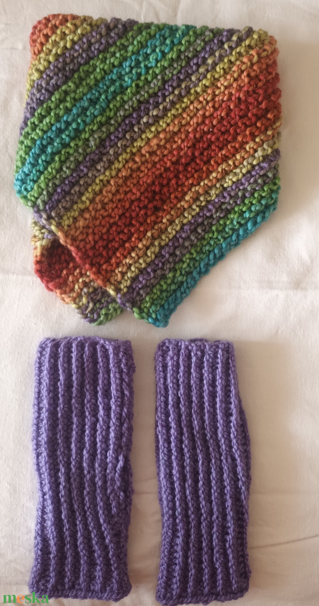 Nyakmelegítő és keszytű kötött - ruha & divat - sál, sapka, kendő - kalap - Meska.hu