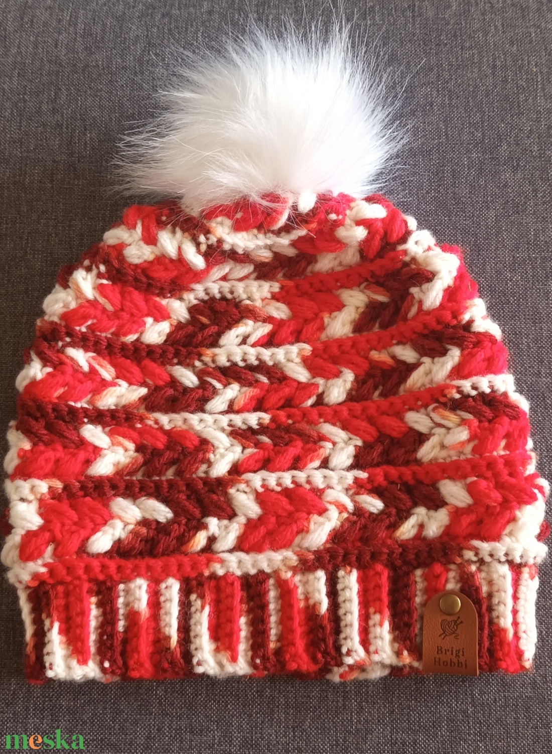 Sapka piros - ruha & divat - sál, sapka, kendő - fejpánt - Meska.hu