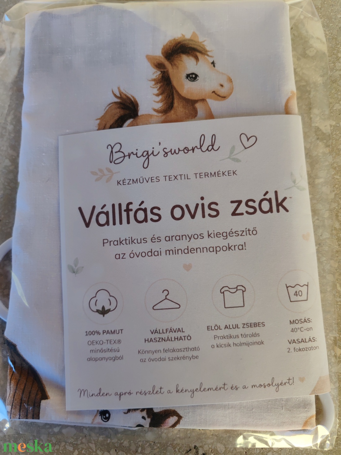 Vállfás oviszsák-farm mintás - játék & sport - ovis felszerelés - ovis zsák - Meska.hu