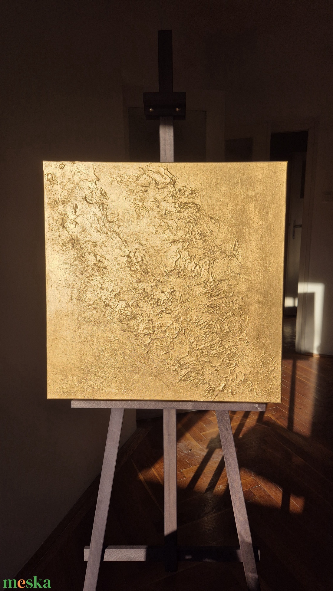 60x60cm Arany/bronz textúrált absztrakt akril festmény - művészet - festmény - akril - Meska.hu 60x60cm Arany/bronz textúrált absztrakt akril festmény - művészet - festmény - akril - Meska.hu