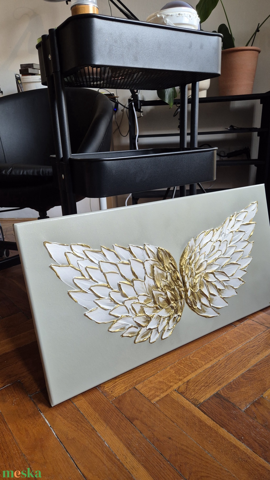 Angyalszárny absztrakt festmény 40x80cm - művészet - festmény - Meska.hu Angyalszárny absztrakt festmény 40x80cm - művészet - festmény - Meska.hu