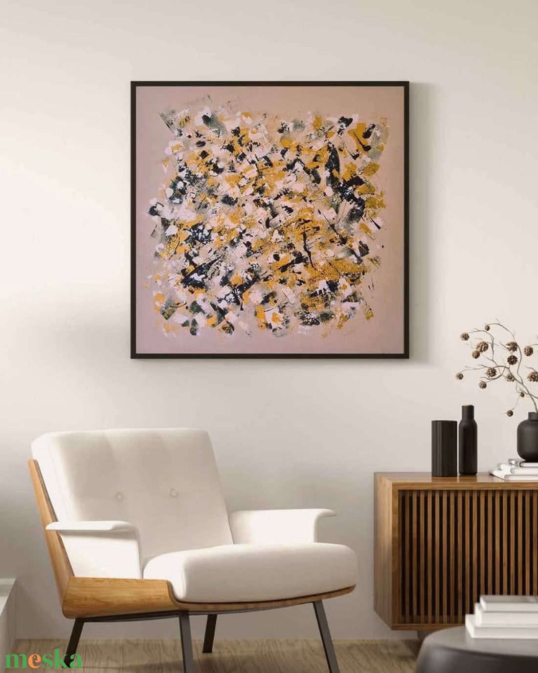 90x90cm Textúrált absztrakt akril festmény arany, bézs, fekete - művészet - festmény - festmény vegyes technika - Meska.hu 90x90cm Textúrált absztrakt akril festmény arany, bézs, fekete - művészet - festmény - festmény vegyes technika - Meska.hu