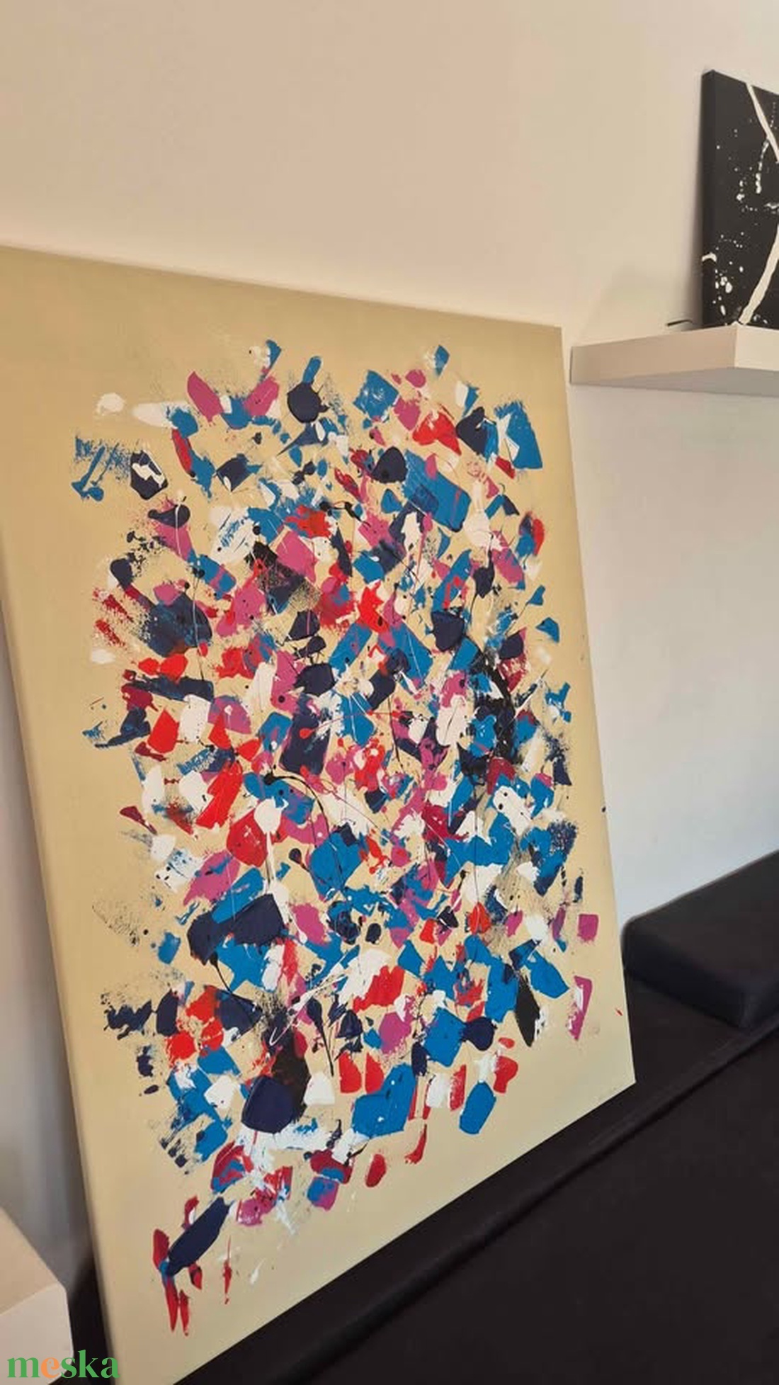 80x110cm Textúrált absztrakt akril festmény bézs, színes - művészet - festmény - festmény vegyes technika - Meska.hu 80x110cm Textúrált absztrakt akril festmény bézs, színes - művészet - festmény - festmény vegyes technika - Meska.hu