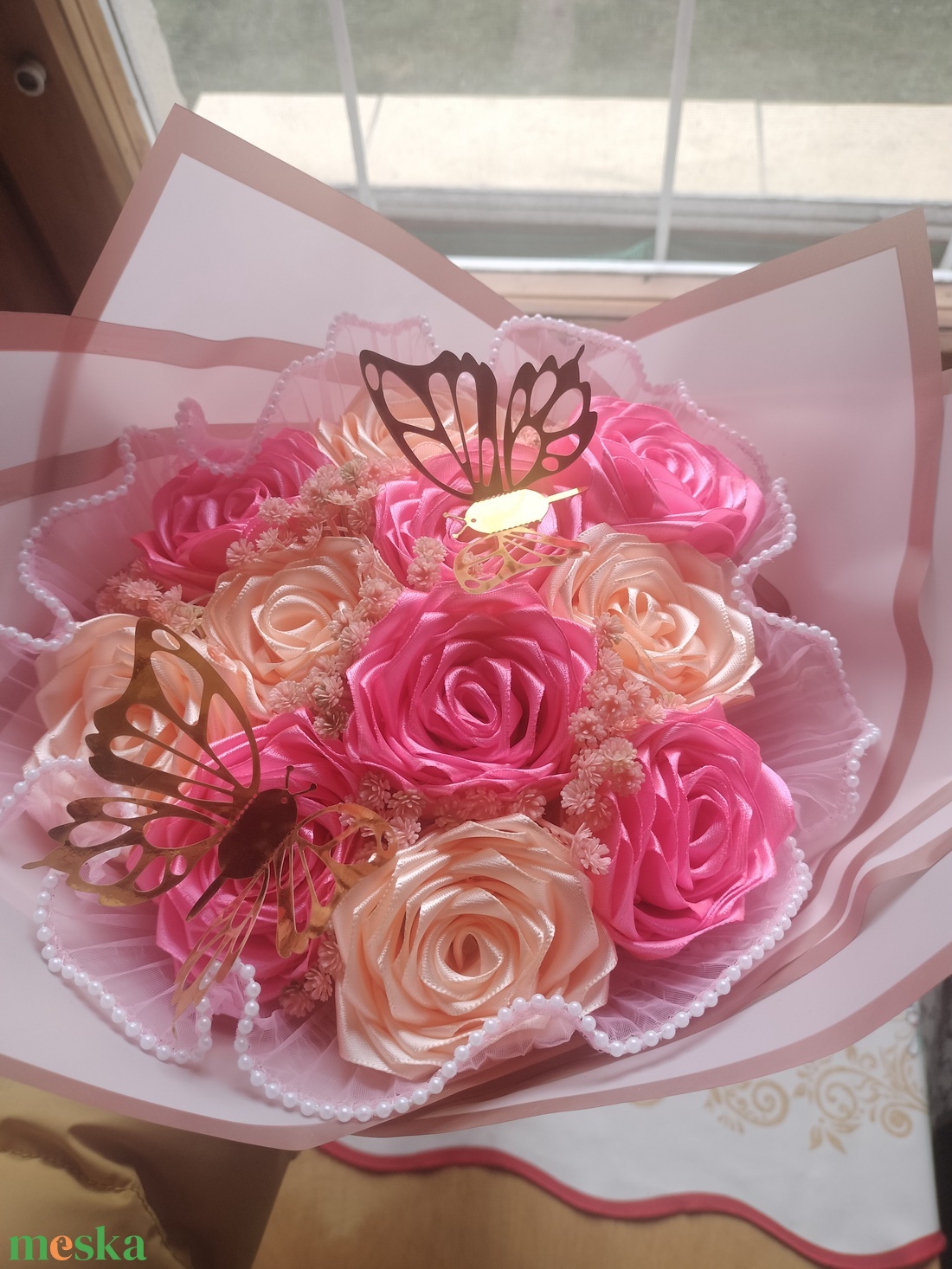 Rózsa csokor - otthon & életmód - virágdekoráció - virágok - virágcsokor - Meska.hu