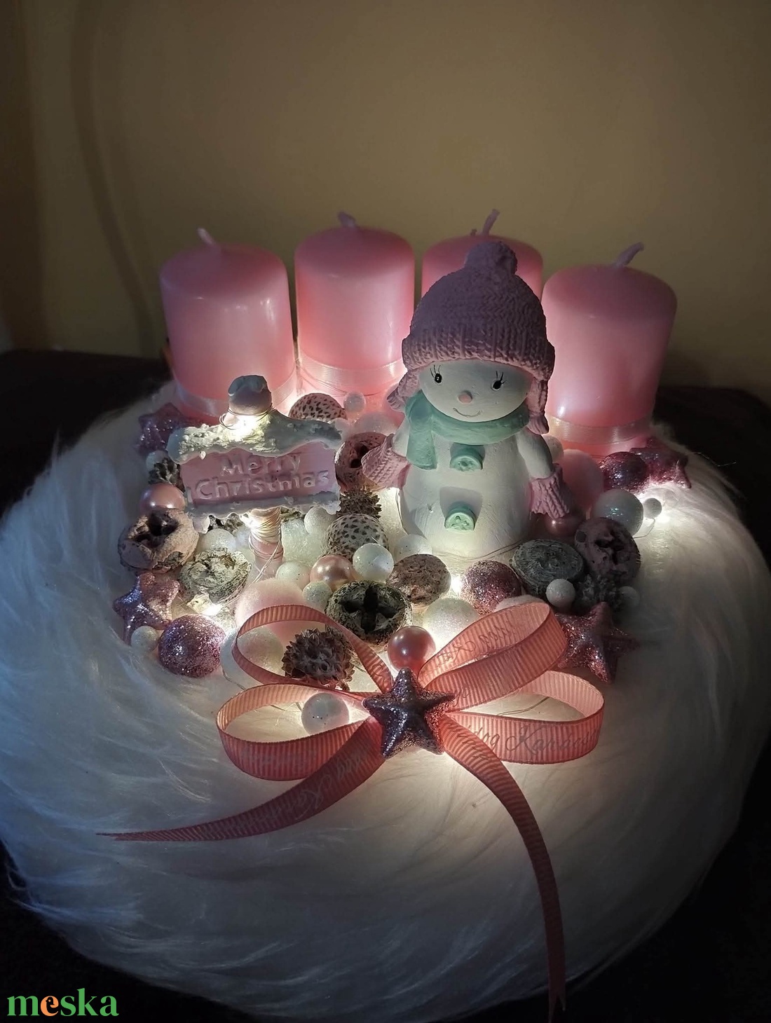  Hóemberkés Adventi koszorú - karácsony - adventi díszek - adventi koszorú - Meska.hu