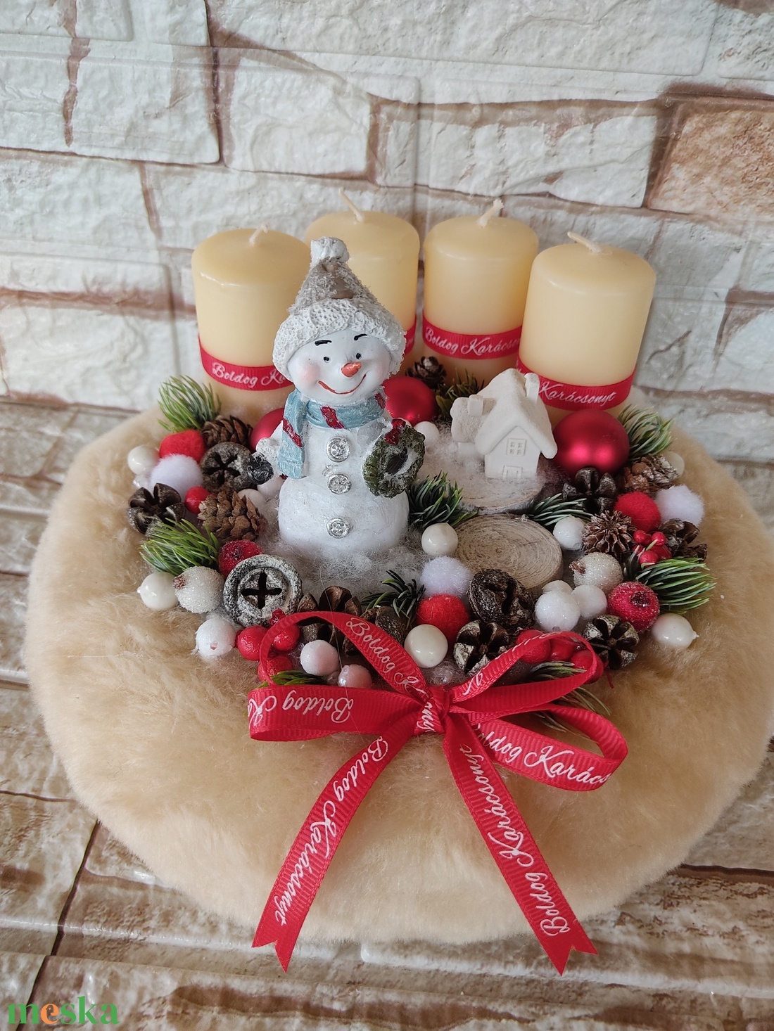 Hóemberes Adventi koszorú - karácsony - adventi díszek - adventi koszorú - Meska.hu