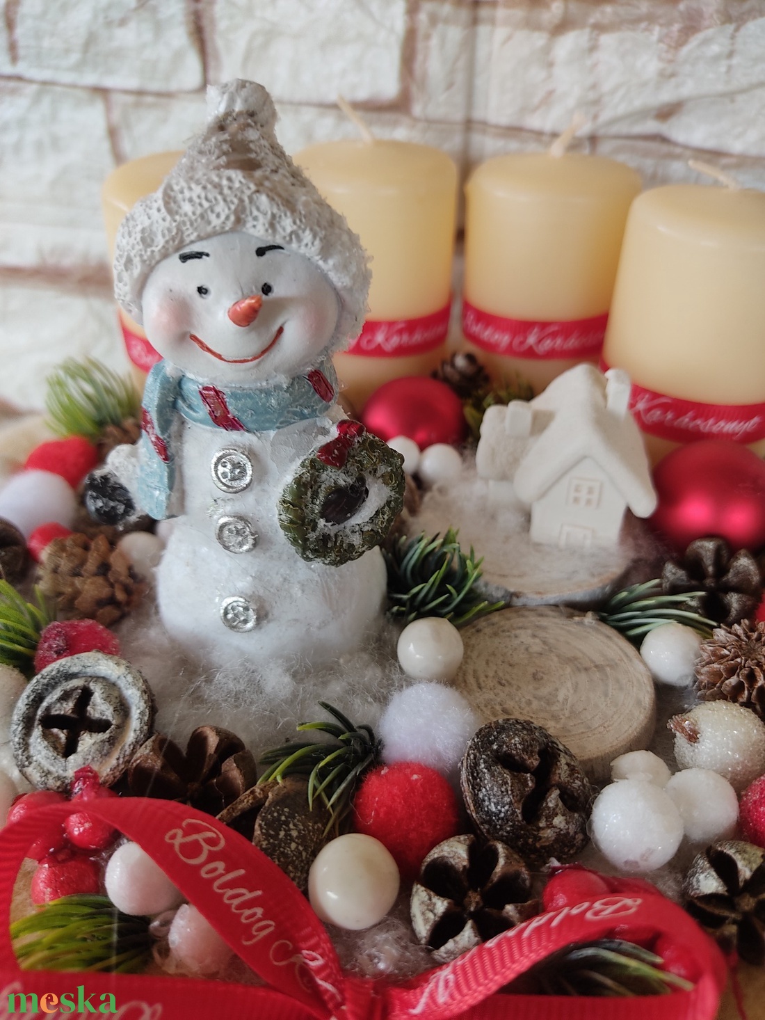 Hóemberes Adventi koszorú - karácsony - adventi díszek - adventi koszorú - Meska.hu