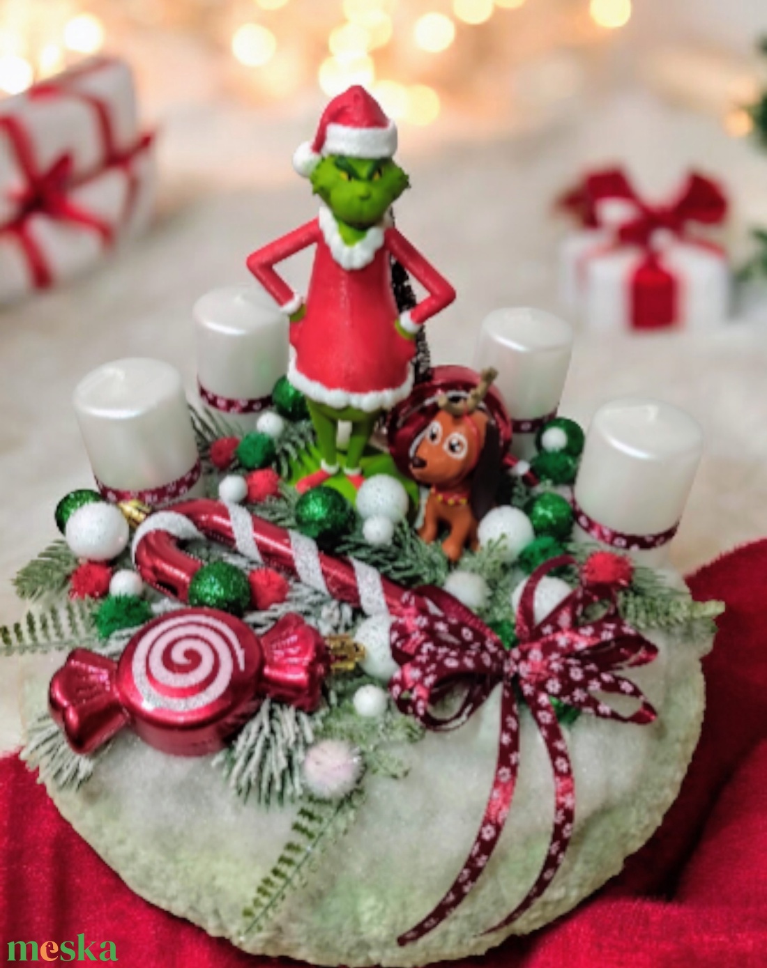 Grincs adventi - karácsony - adventi díszek - adventi koszorú - Meska.hu