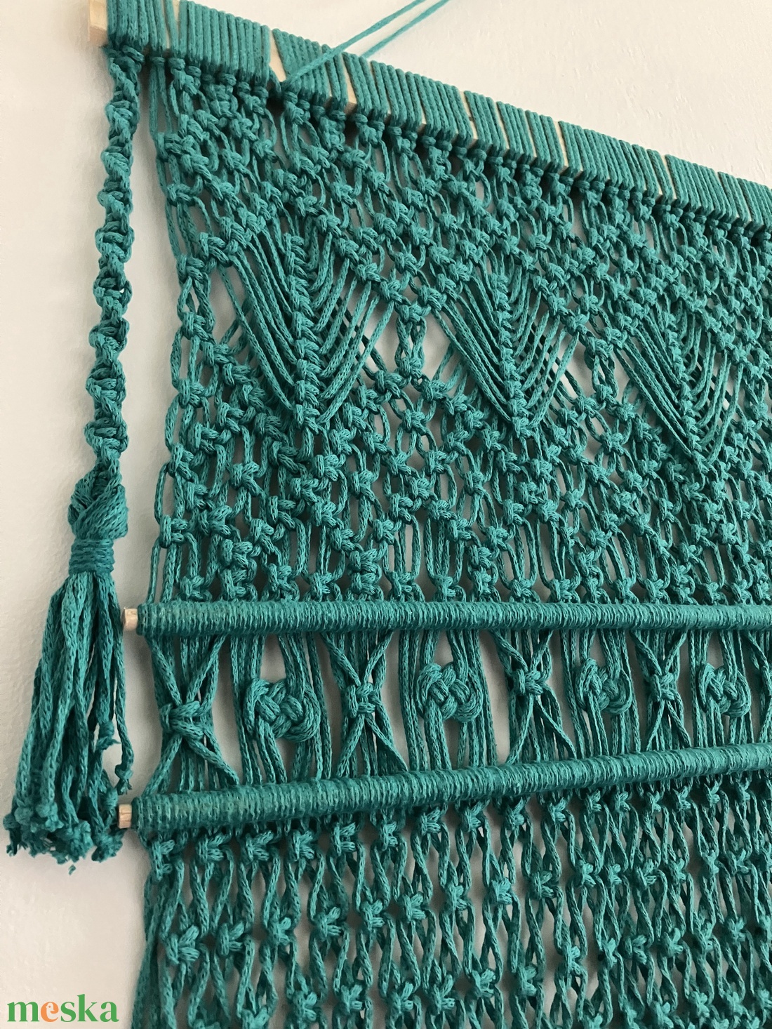 Makramé falidísz - otthon & életmód - dekoráció - fali és függő dekoráció - falra akasztható dekor - Meska.hu