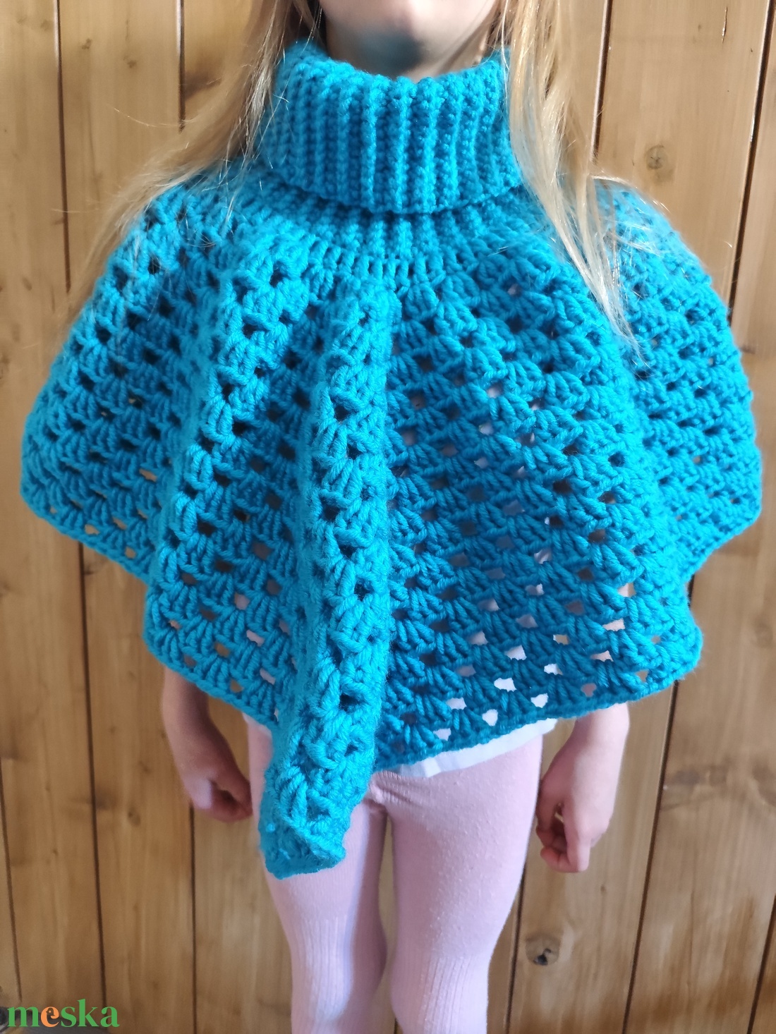 Horgolt poncsó gyerekeknek  - ruha & divat - gyerekruha - gyerek mellény - Meska.hu