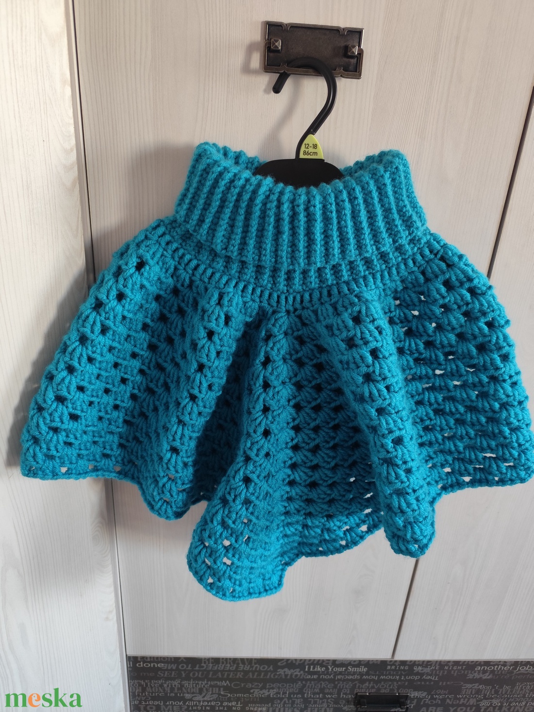 Horgolt poncsó gyerekeknek  - ruha & divat - gyerekruha - gyerek mellény - Meska.hu