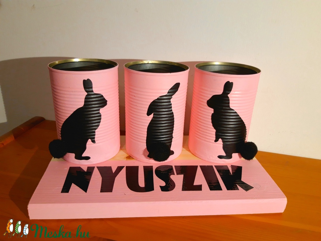 Tolltartó nyuszis rózsaszín - otthon & életmód - tárolás & rendszerezés - íróasztali tároló - Meska.hu
