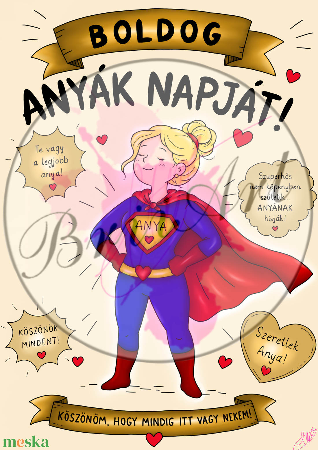 Anyák napi poszter - művészet - grafika & illusztráció - digitális - Meska.hu
