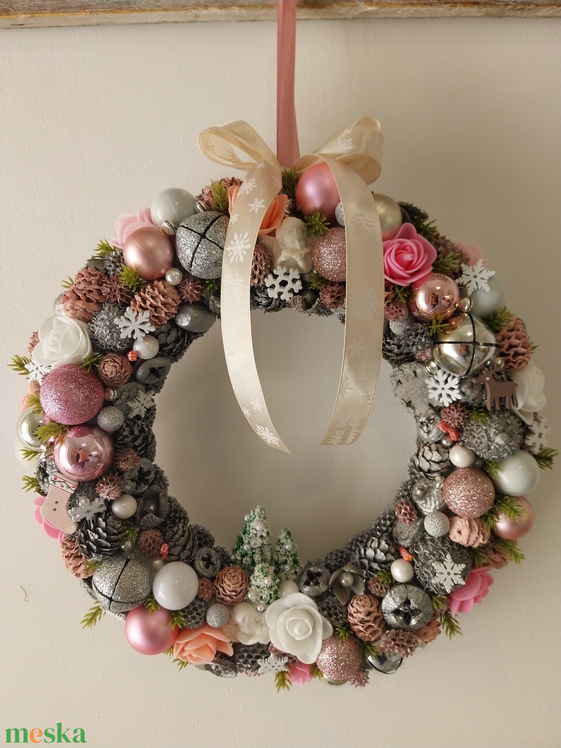 Karácsonyi ajtódísz  - karácsony - karácsonyi lakásdekoráció - karácsonyi ajtódíszek - Meska.hu