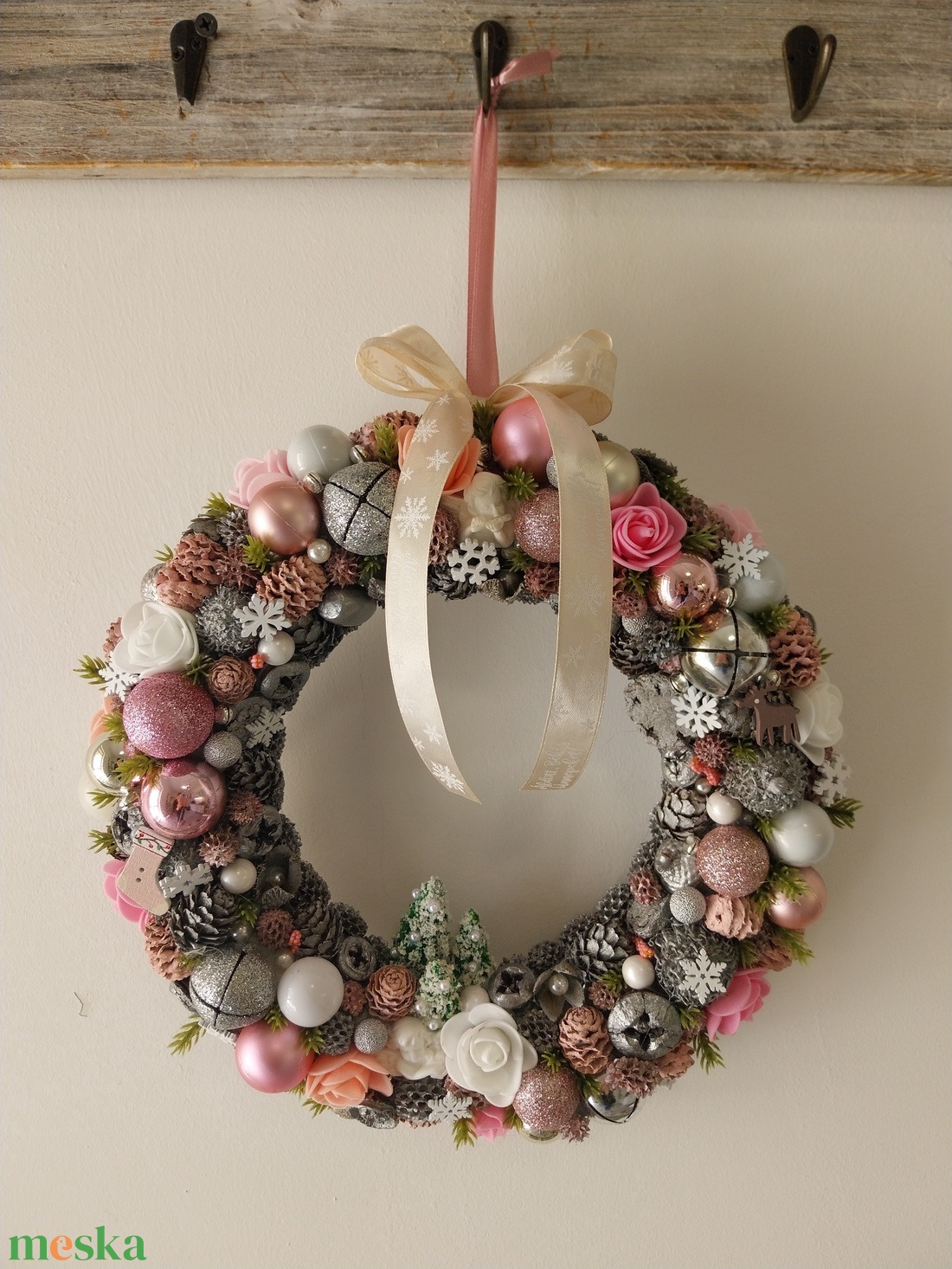 Karácsonyi ajtódísz  - karácsony - karácsonyi lakásdekoráció - karácsonyi ajtódíszek - Meska.hu