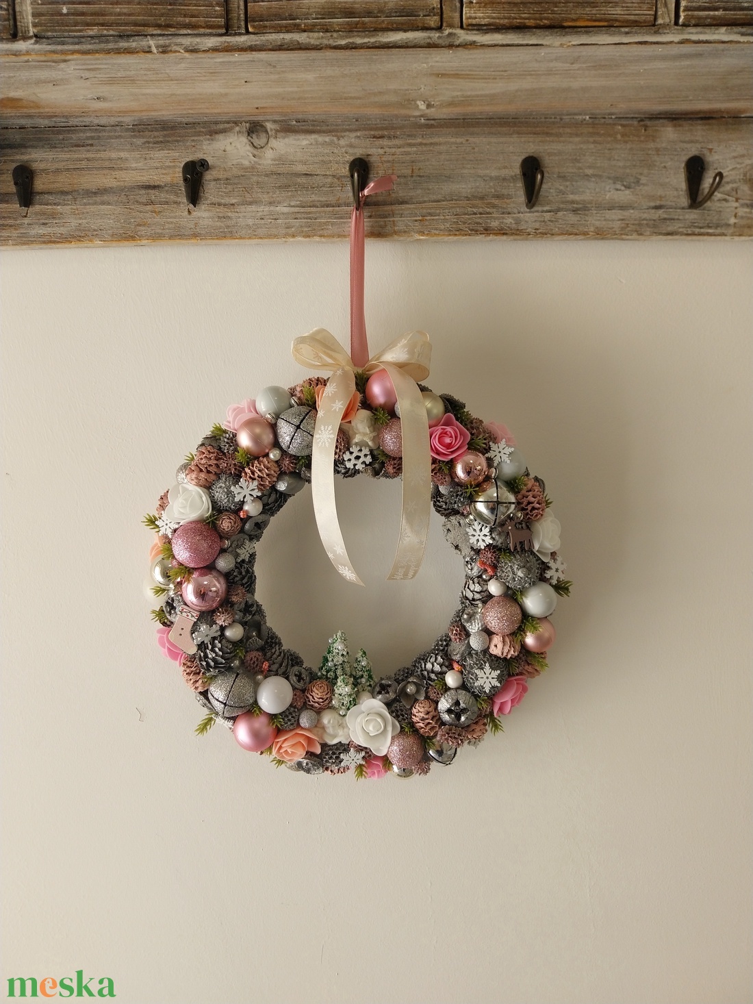 Karácsonyi ajtódísz  - karácsony - karácsonyi lakásdekoráció - karácsonyi ajtódíszek - Meska.hu