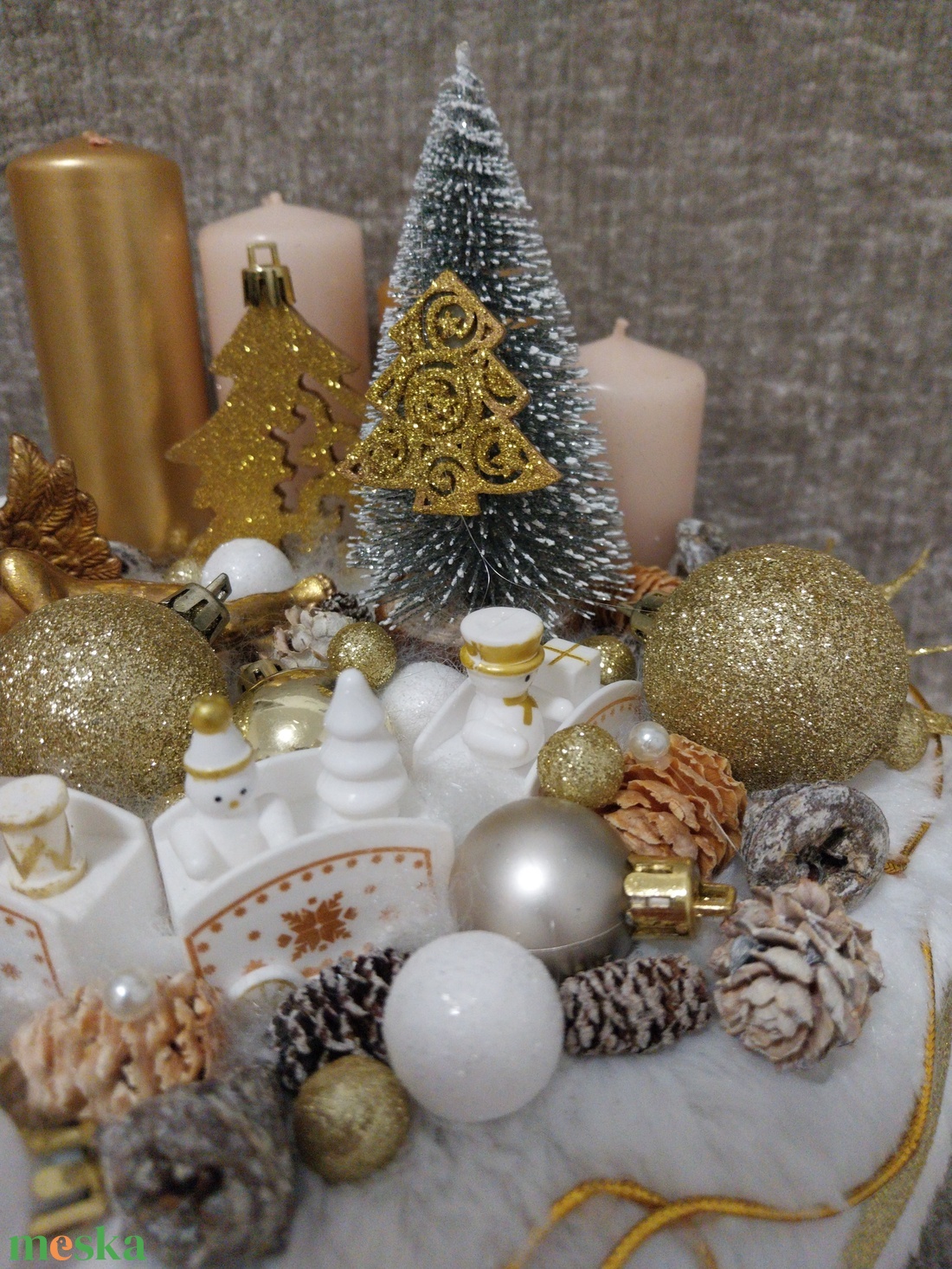 Arany adventi koszorú - karácsony - adventi díszek - adventi koszorú - Meska.hu Arany adventi koszorú - karácsony - adventi díszek - adventi koszorú - Meska.hu