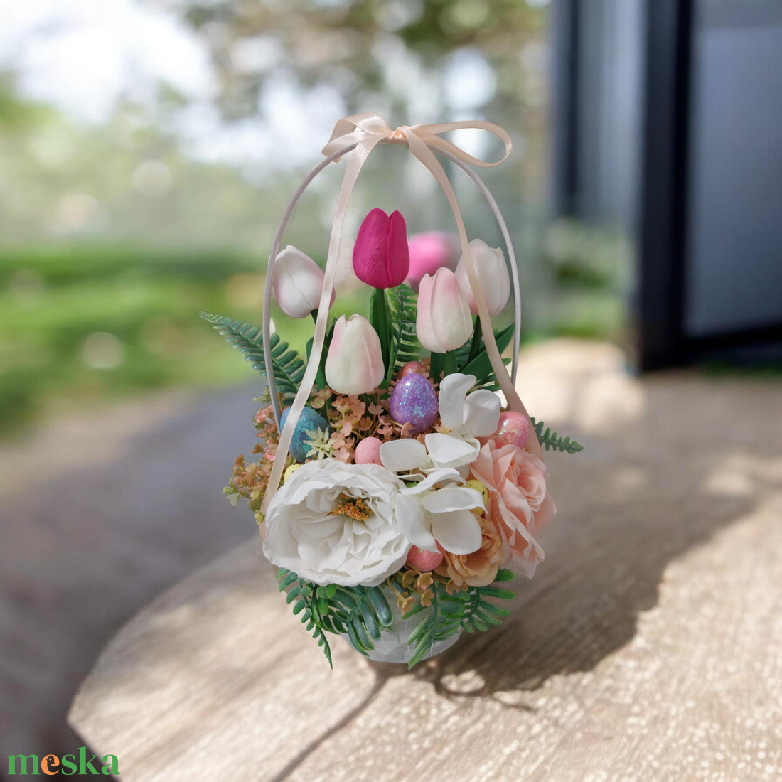 Húsvéti-tavaszi asztaldísz  - ünnepi díszek, dekorációk - húsvéti díszek és dekorációk - húsvéti asztaldíszek - Meska.hu
