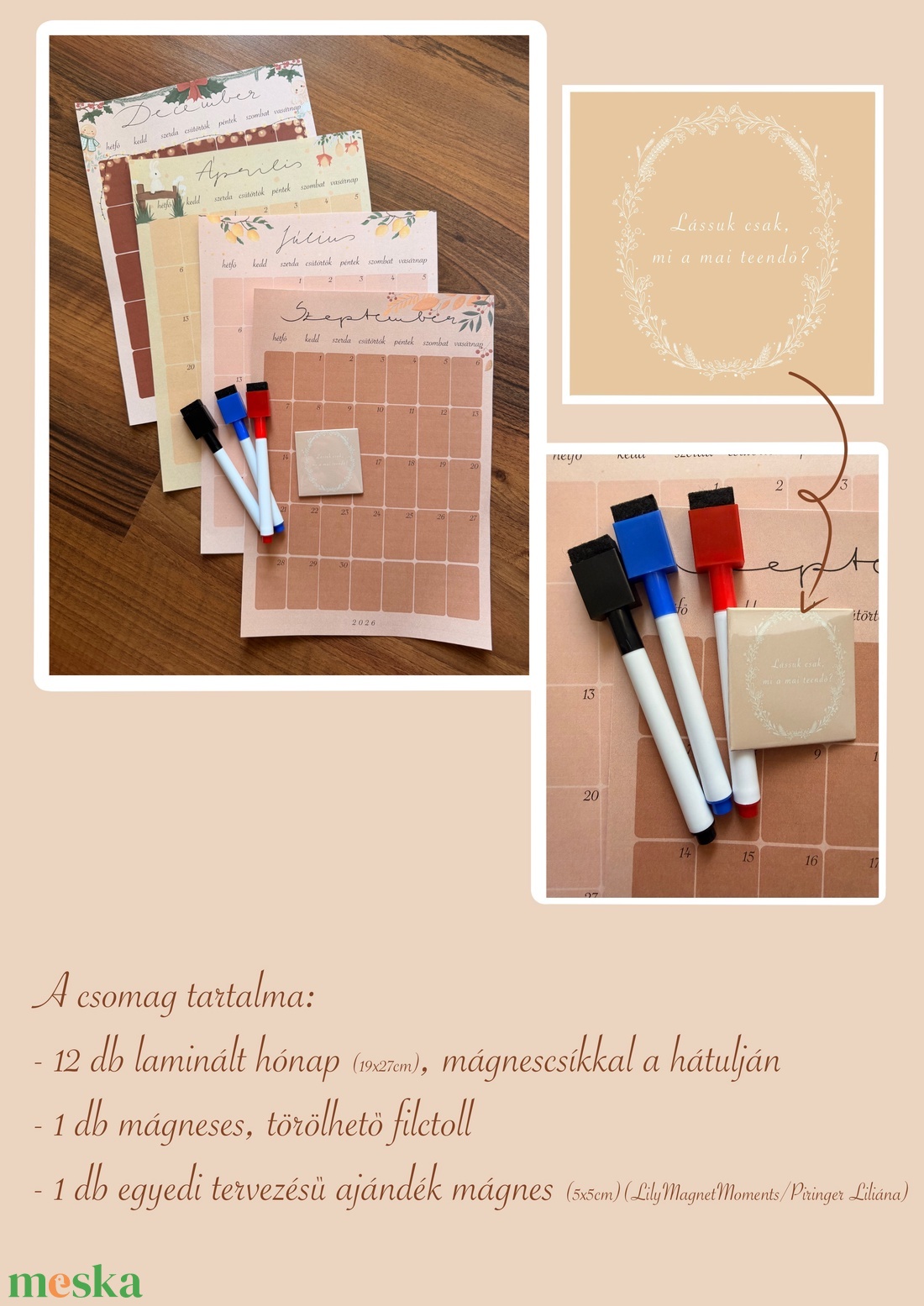 2026-os családi tervező - otthon & életmód - papír, írószer - naptár & tervező - Meska.hu