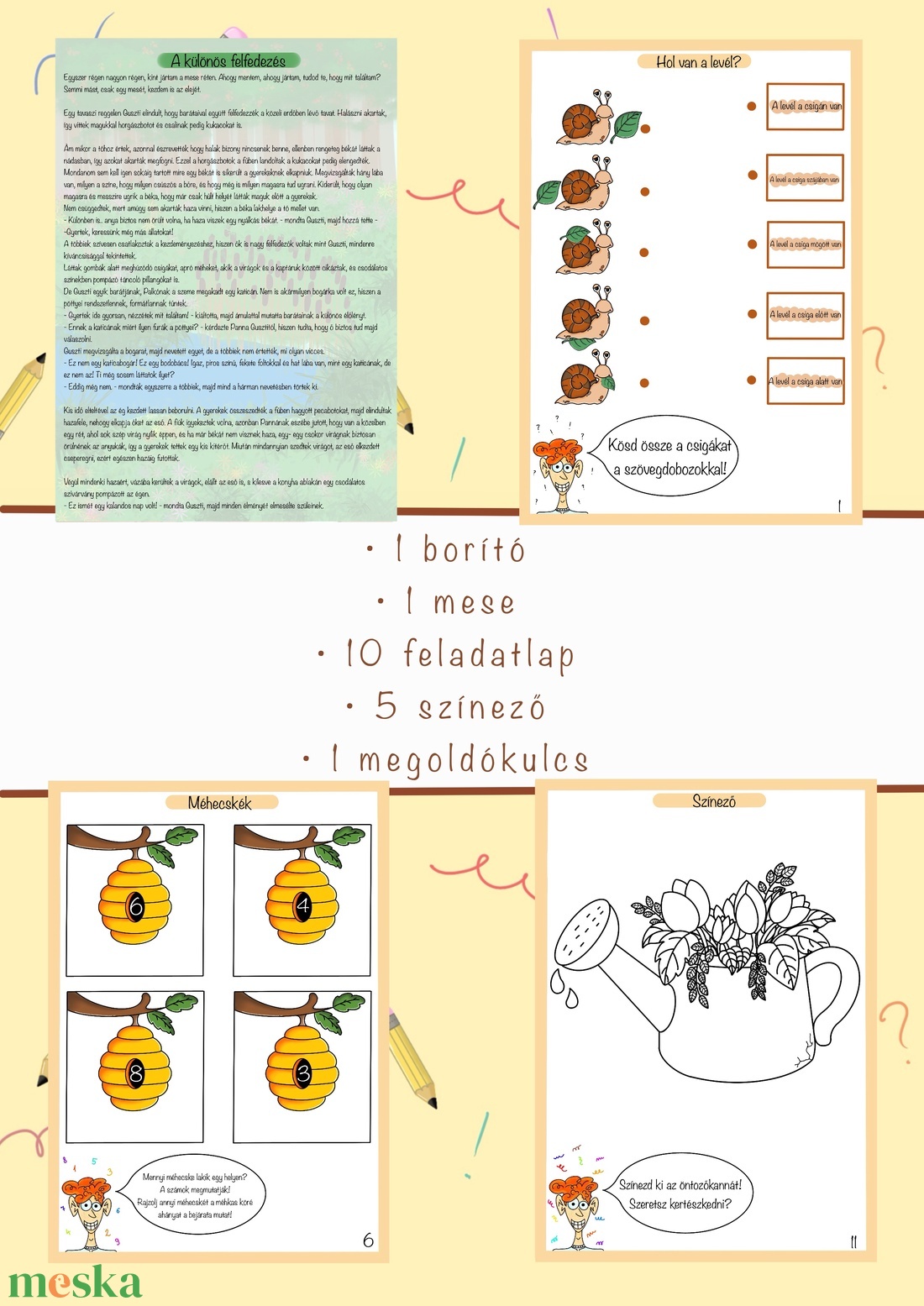 Guszti a briliáns elme (tavaszi kiadás) foglalkoztató füzet, színezők, feladatlapok - játék & sport - készségfejlesztő és logikai játék - oktató játékok - Meska.hu