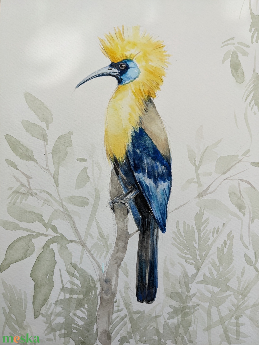 Trópusi madár 1/ akvarell print, limitált, sorszámozott - művészet - festmény - akvarell - Meska.hu