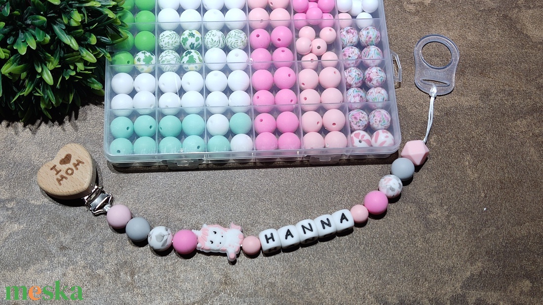 Unikornis szilikon cumilánc  - játék & sport - 3 éves kor alattiaknak - cumilánc - Meska.hu