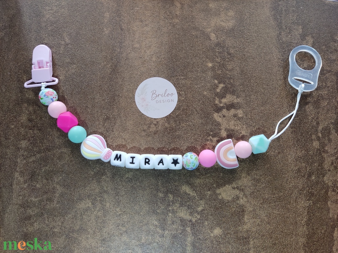 Egyedi szilikon cumilánc  - játék & sport - 3 éves kor alattiaknak - cumilánc - Meska.hu