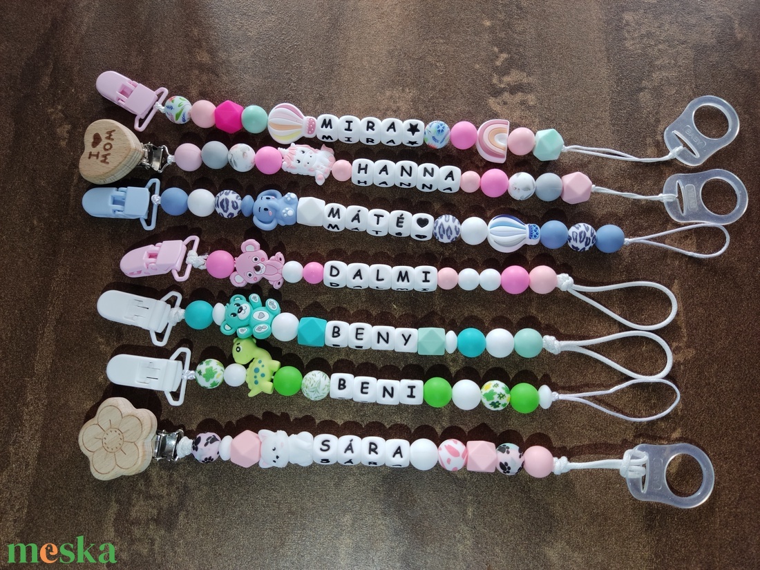 Egyedi szilikon cumilánc  - játék & sport - 3 éves kor alattiaknak - cumilánc - Meska.hu