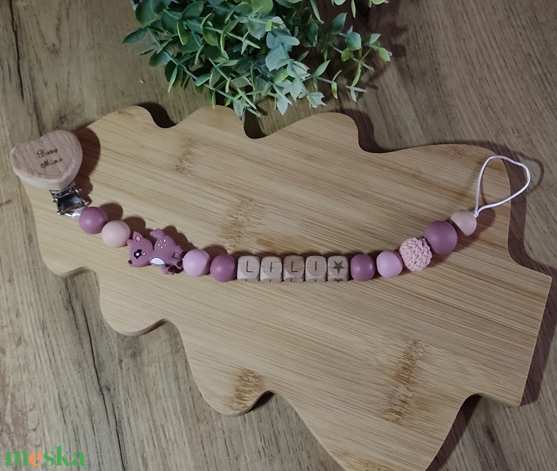 Őzike szilikon cumilánc  - baba - mama - baba játékok - cumilánc - Meska.hu