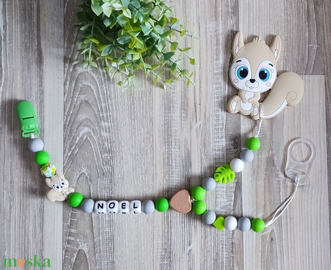 Kétágú Szilikon cumilánc  - baba - mama - baba játékok - cumilánc - Meska.hu