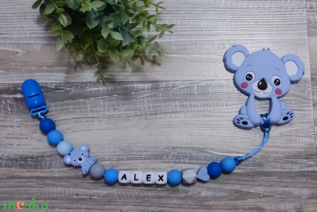 Koalás szilikon cumilánc rágókával  - baba - mama - baba játékok - cumilánc - Meska.hu