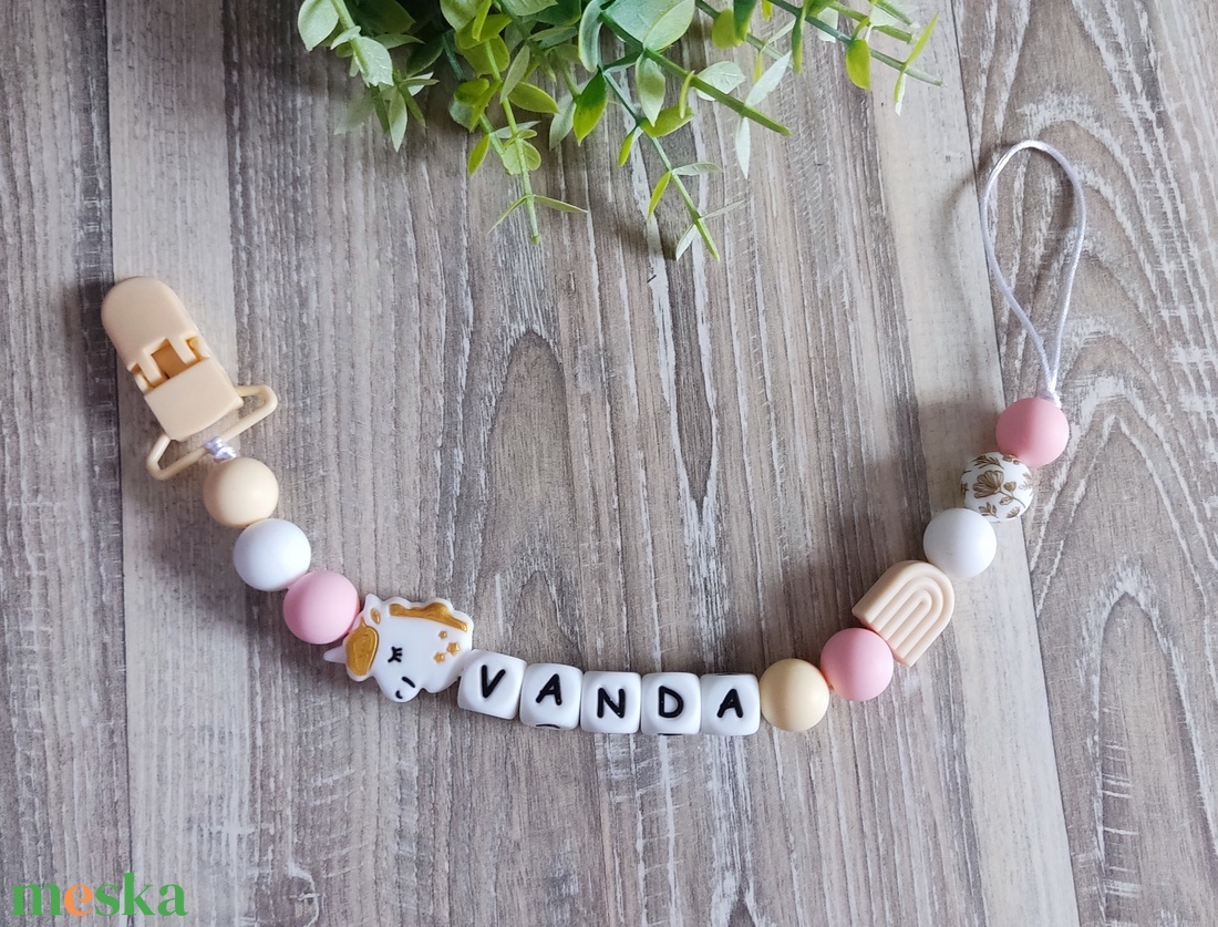 Unikornis egyedi szilikon cumilánc  - baba - mama - baba játékok - cumilánc - Meska.hu