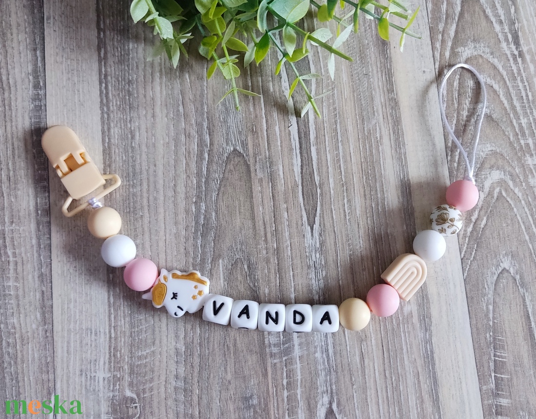 Unikornis egyedi szilikon cumilánc  - baba - mama - baba játékok - cumilánc - Meska.hu