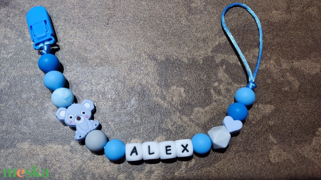 Koalás szilikon cumilánc rágókával  - baba - mama - baba játékok - cumilánc - Meska.hu