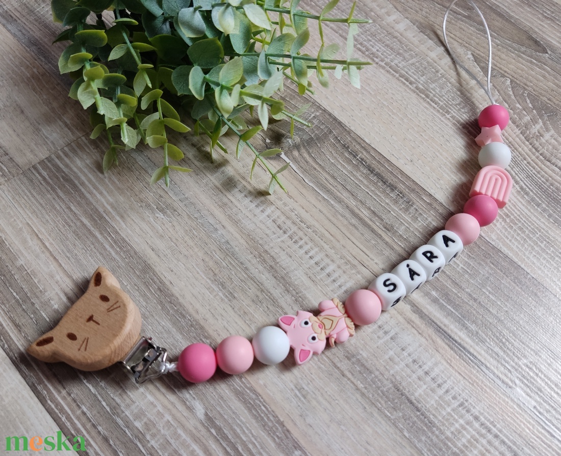 Cicás egyedi szilikon cumilánc  - baba - mama - baba játékok - cumilánc - Meska.hu